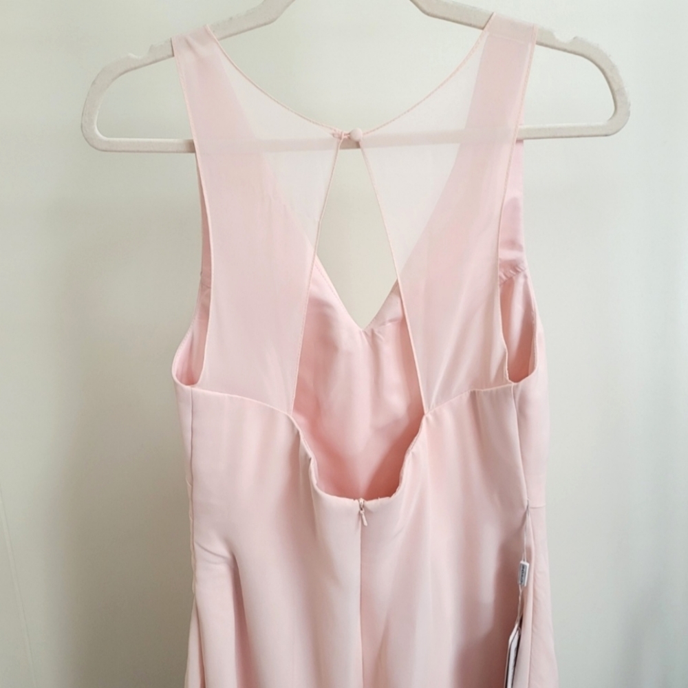 JJ's House Pink Pearl Faux Wrap Goddess Mini Dress size 10 - Picture 7 of 16